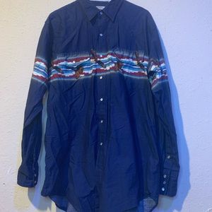 Vintage Cumberland Outfitters Cowboy Western Pearl Snap Button Eagle Shirt
